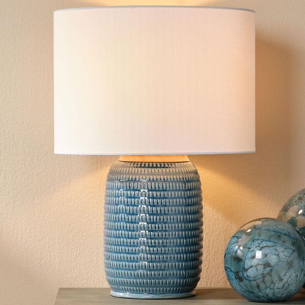 Jamie Young Garron Ceramic Table Lamp in Blue, , large
