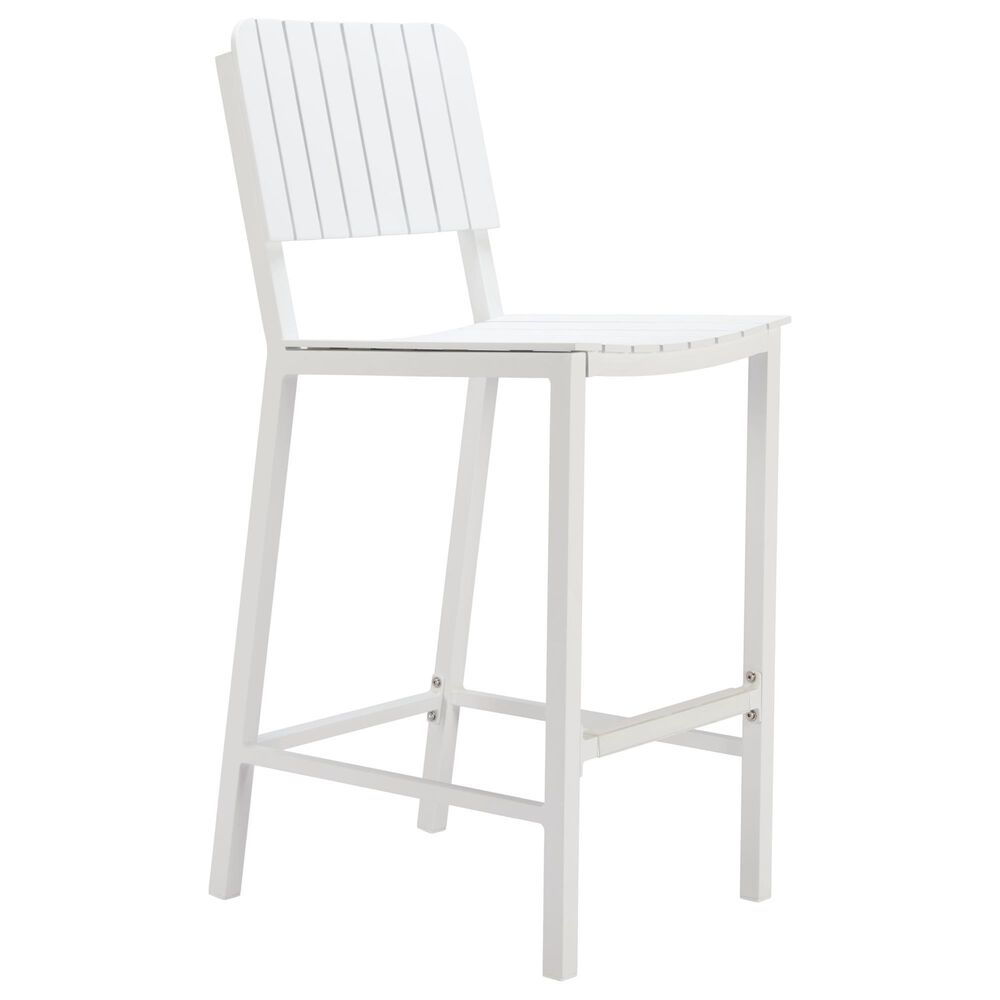 Zuo Modern Kayu Patio Barstool in White, , large
