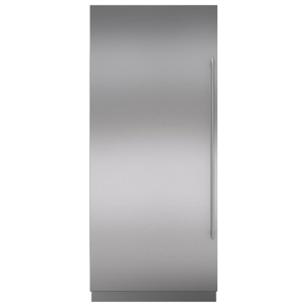 Sub Zero Integrated 36" Column Door Panel with Tubular Handle Left Hinge in Stainless Steel, , large