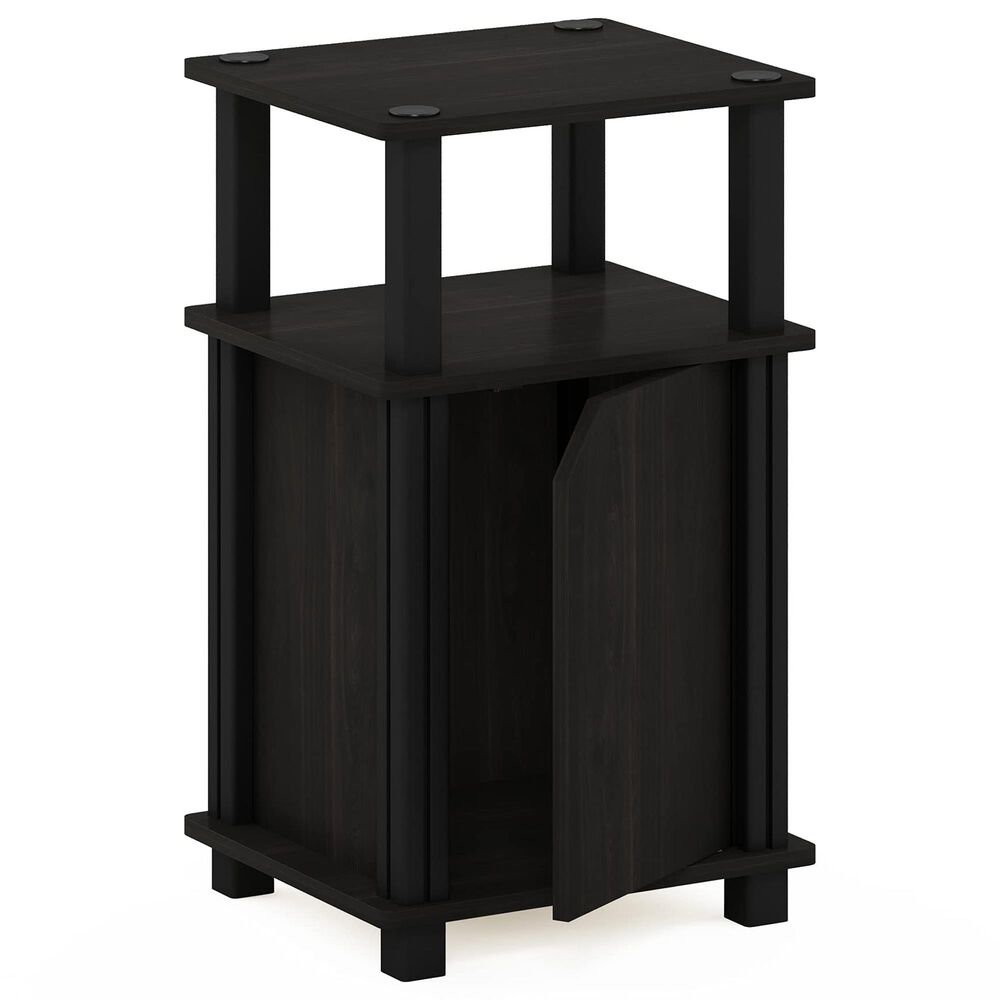 HOMLUX Brahms 3-Tier End Table in Espresso and Black, , large
