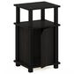 HOMLUX Brahms 3-Tier End Table in Espresso and Black, , large
