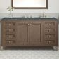 James Martin Vanities Chicago 60" Single Bathroom Vanity in Whitewashed Walnut with 3 cm Parisien Bleu Quartz Top and Rectangular Sink, , large