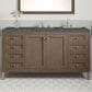 James Martin Vanities Chicago 60" Single Bathroom Vanity in Whitewashed Walnut with 3 cm Parisien Bleu Quartz Top and Rectangular Sink, , large