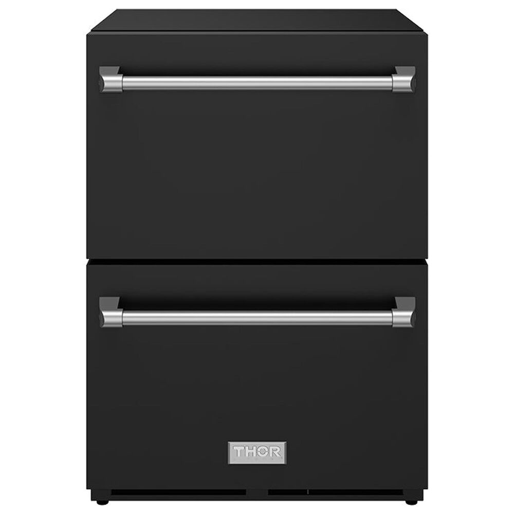Thor Kitchen Gordon Ramsay 5.4 Cu. Ft. Undercounter Drawer Freezer with Stainless Steel Handle Kit in Black, , large