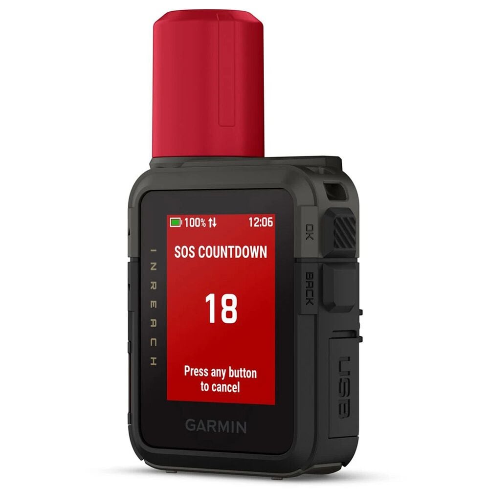 Garmin inReach Mini 3 Plus Satellite Communicator with Photo and Voice Messaging in Black and Red, , large