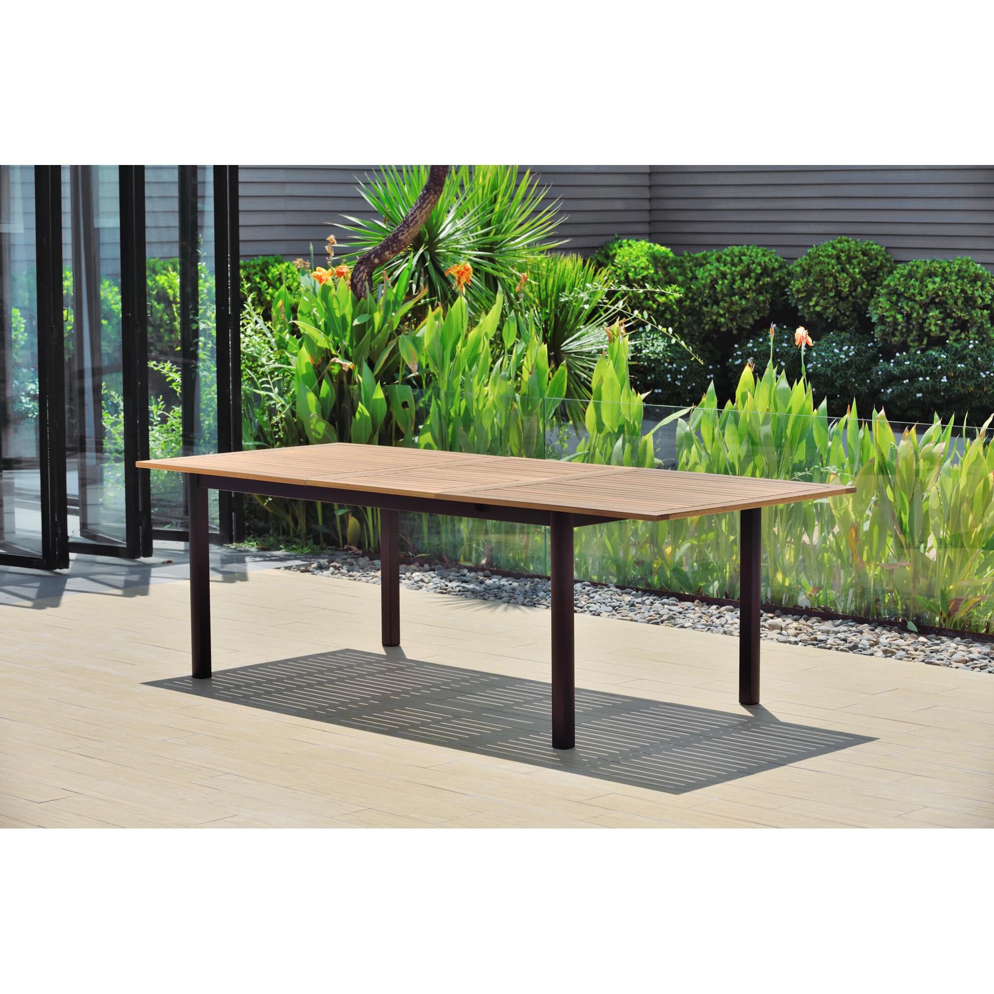 International Home Miami Ibis 9 Piece Patio Dining Set in Black