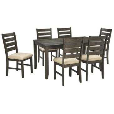 Ashley Rokane 7-Piece Dining Set in Light Brown, , large