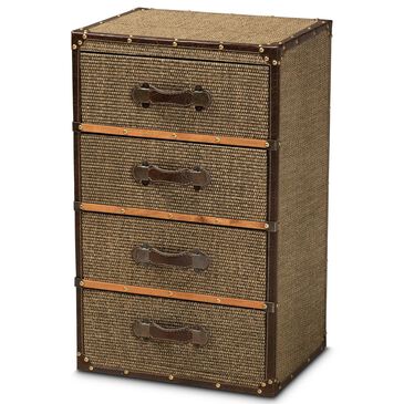 Baxton Studio Owen 4-Drawer Accent Storage Cabinet in Brown, , large