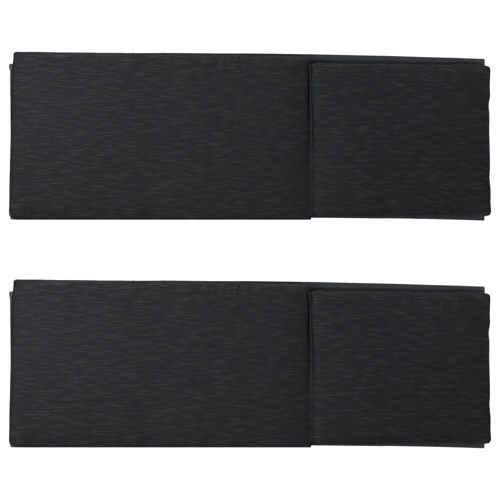 Hearth and Haven Navan Outdoor Foldable and Stackable Chaise Lounge in Dark Grey &#40;Set of 2&#41;, , large