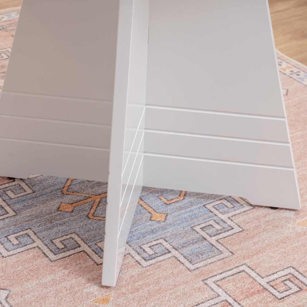 Linon Home Decor Nova Dining Table in White - Table Only, , large