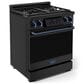 Thor Kitchen Gordon Ramsay 4.55 Cu. Ft. 30" Professional Natural Gas Range with Navy Blue Handle Kit in Black, , large