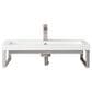 James Martin Vanities Boston 31.5" Single Wall Brackets in Brushed Nickel with 3 cm White Glossy Resin Top and Rectangular Sink, , large