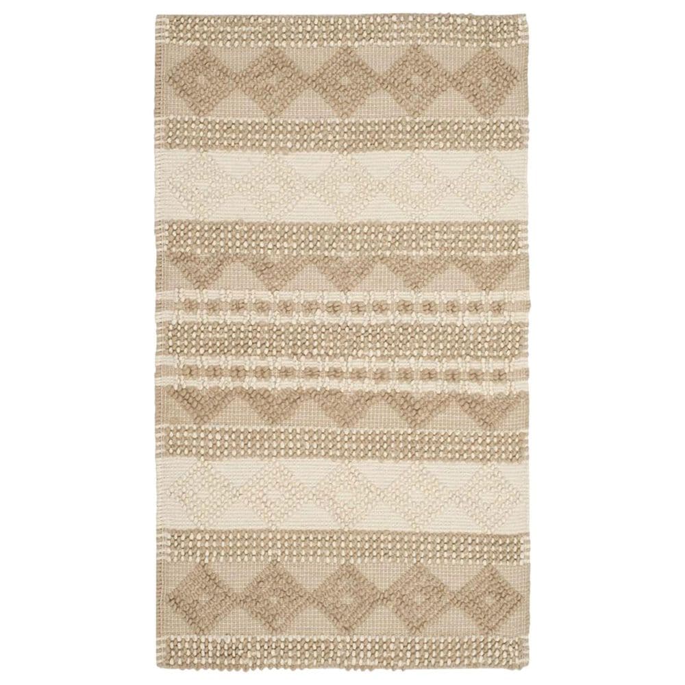 Safavieh Natura 3" x 5" Beige and Ivory Area Rug, , large
