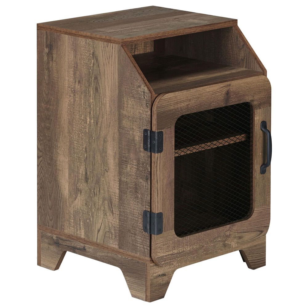 Furniture of America Naylor End Table in Reclaimed Oak, , large