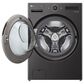 LG 5 Cu. Ft. Front Load Washer with 25 Wash Cycles and 7.4 Cu. Ft. Electric Dryer Laundry Pair in Black Steel, , large