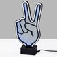 Adesso Infinity Neon Peace Sign Lamp in Black, , large