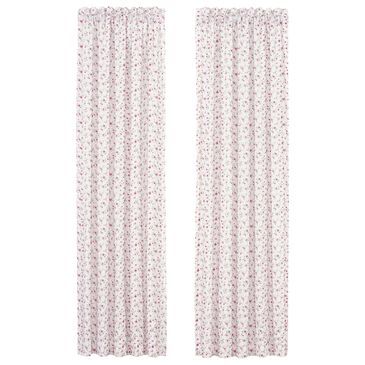 Royal Court Bungalow 84" x 41" Window Panel Pair in Rose, White and Blush, , large