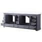 Lexora Home Dukes 84" Double Bathroom Vanity in Dark grey with 2 cm White Quartz Top and Rectangular Sinks, , large