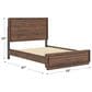 Ashley Fortlorn Queen Platform Bed in Walnut Brown with LED Light, , large