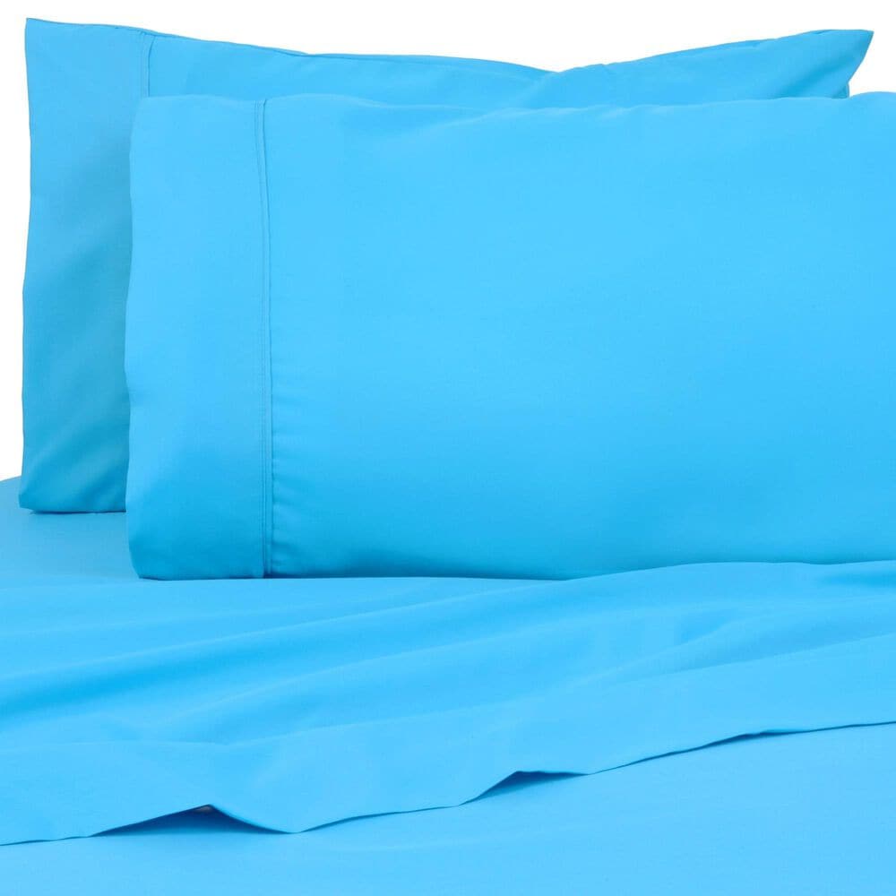 Trade Linker 3-Piece Twin/Twin XL Microfiber Sheet Set in Aqua Blue, , large
