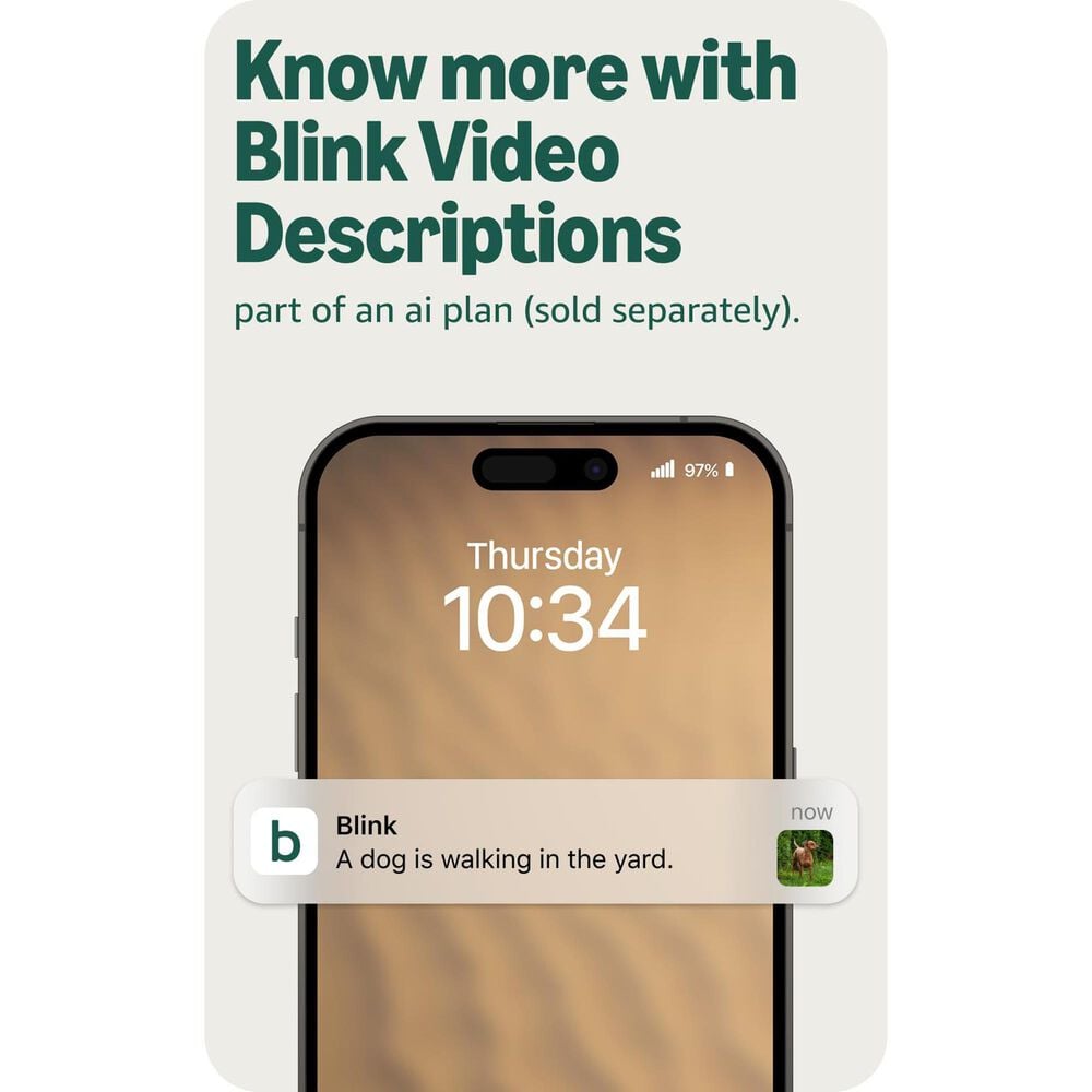 Blink Battery Doorbell 2K+ Wireless in Black, , large