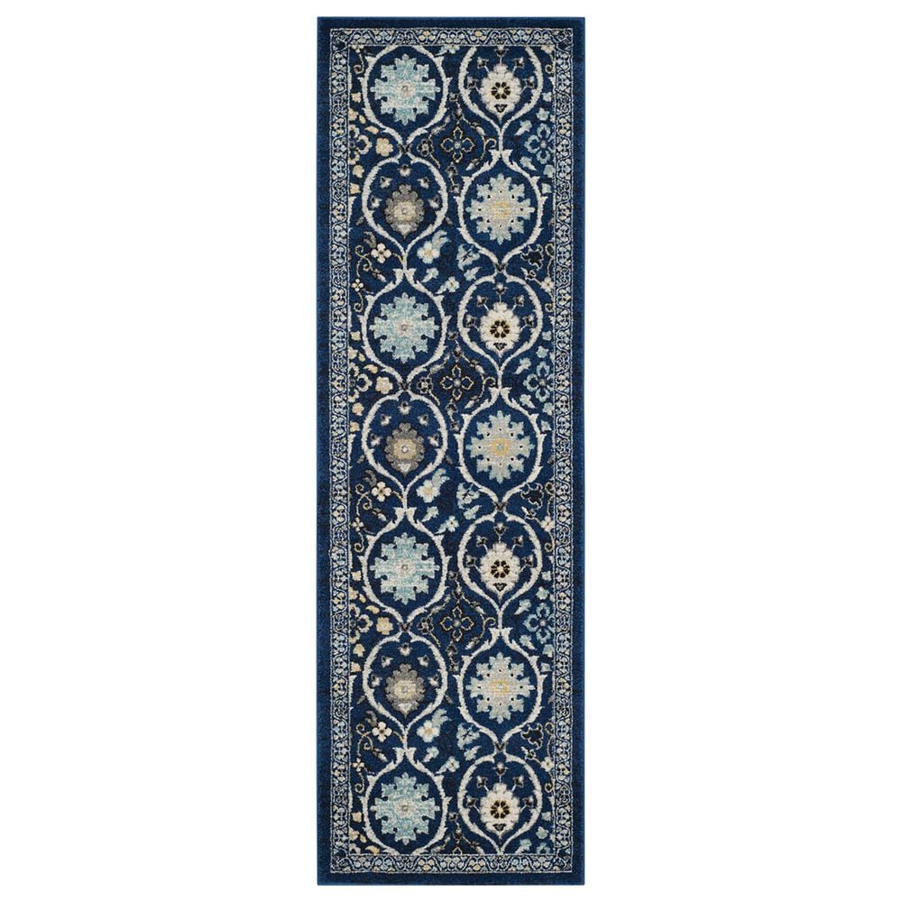 Safavieh Evoke 2"2" x 7" Royal Blue and Ivory Runner, , large