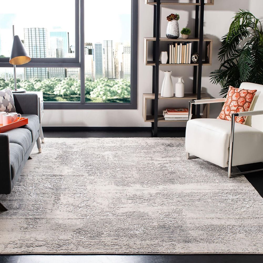 Safavieh Invista INV454G  9&#39; x 12&#39; Grey and Ivory Area Rug, , large