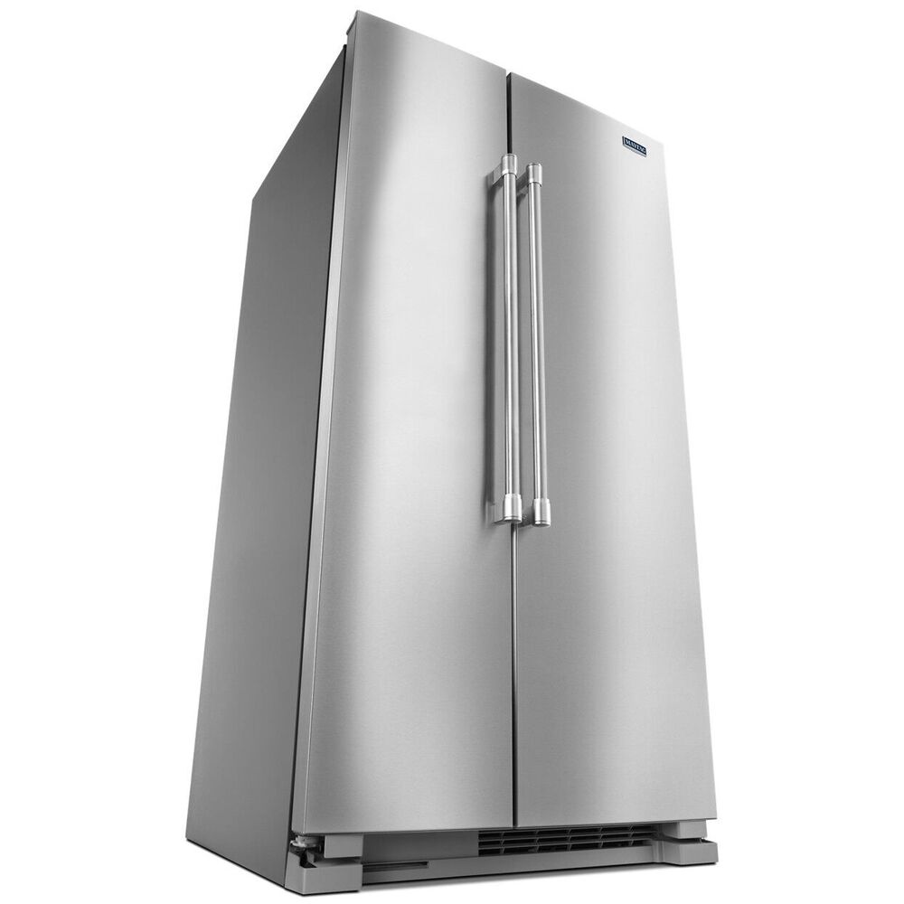 Maytag 25 Cu Ft 36 Wide Side By Side Refrigerator In Stainless Steel