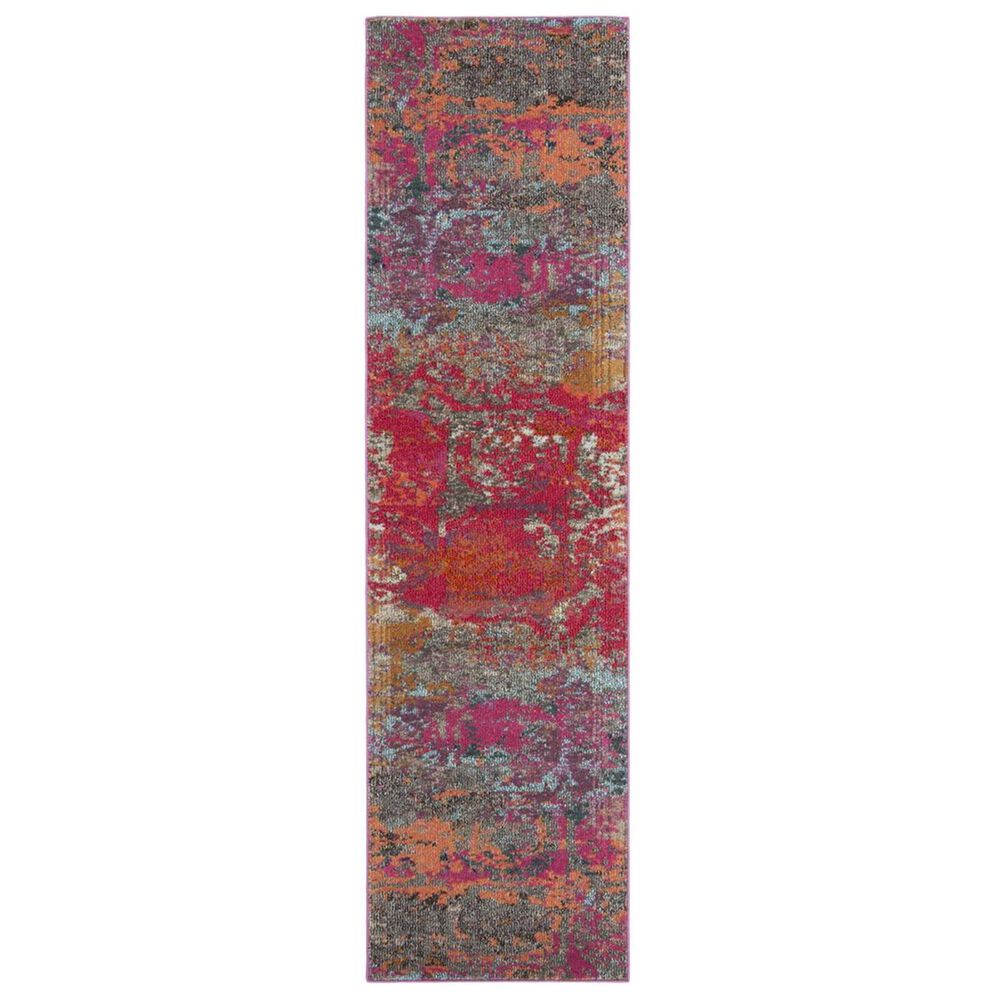 Safavieh Monaco MNC261R 2"2" x 8" Fuchsia and Blue Runner, , large