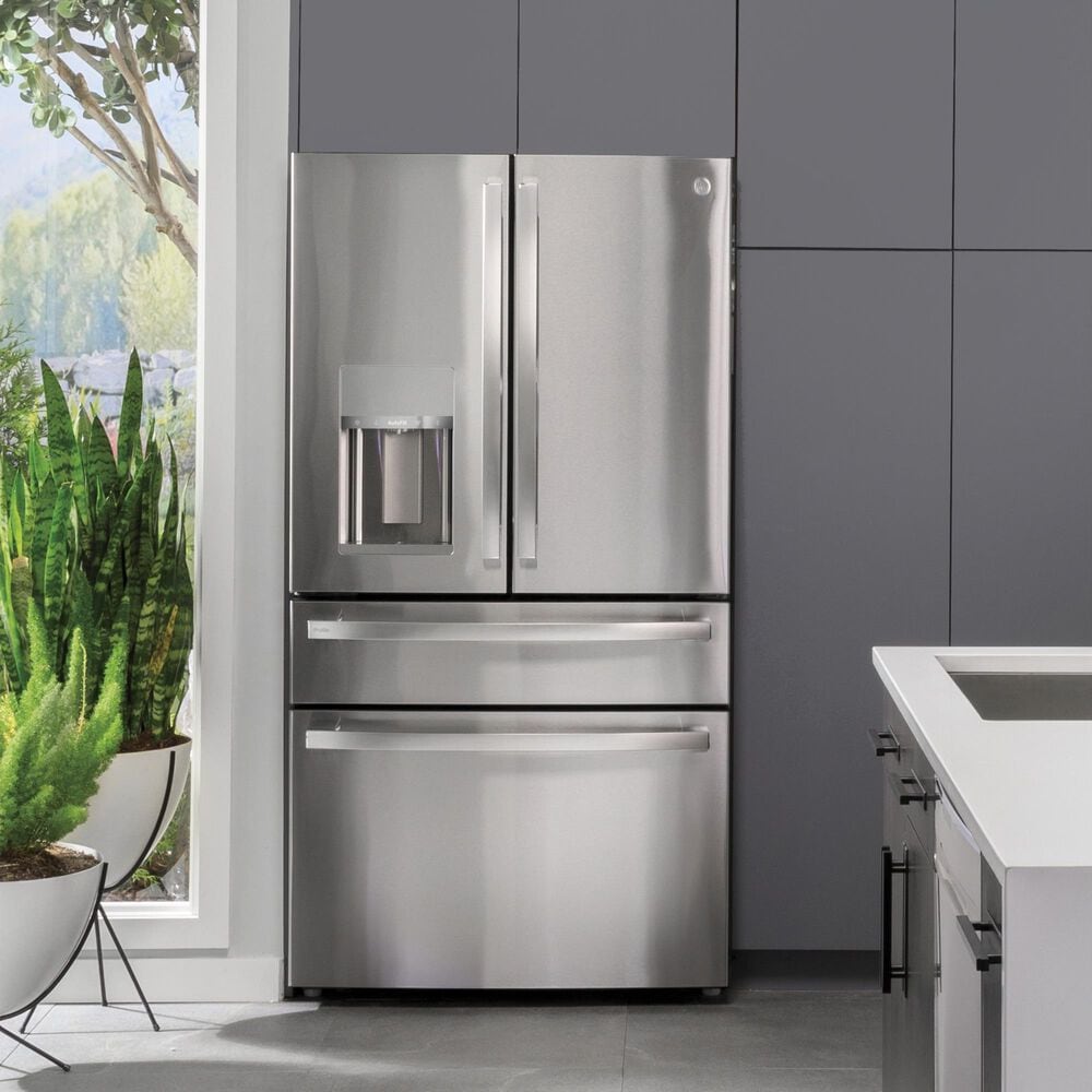 GE Appliances 22.4 Cu. Ft. 4-Door French-Door Refrigerator with Door In Door in Fingerprint Resistant Stainless, , large