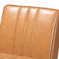 Baxton Studio Daymond Side Chair with Tan Faux Leather in Walnut Brown, , large