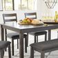 Ashley Bridson 6-Piece Rectangular Dining Set in Gray, , large