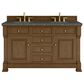 James Martin Vanities Brookfield 60" Double Bathroom Vanity in Honey Oak with 3 cm Parisien Bleu Quartz Top and Rectangular Sinks, , large