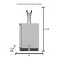 Hestan 24" Outdoor Double Faucet Beer Dispenser on Right Hinge in Stainless Steel, , large