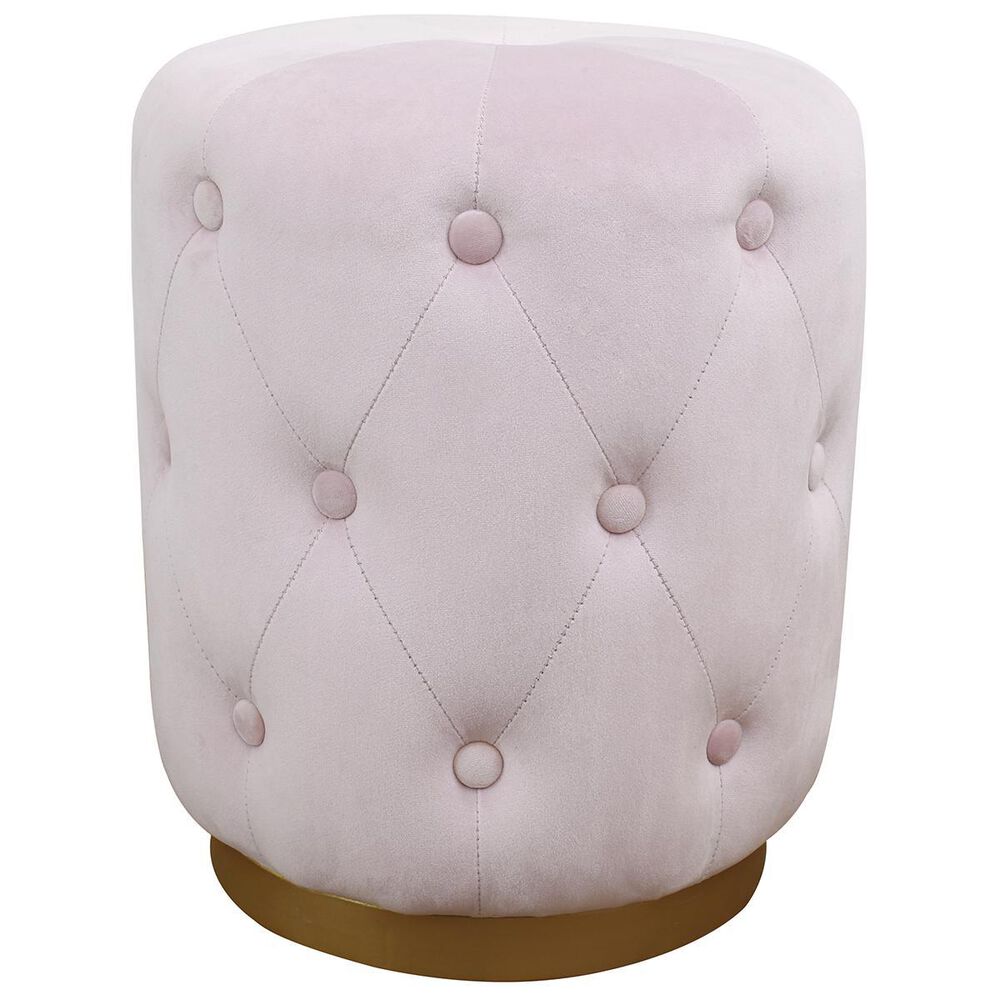 Tov Furniture Skylar Velvet Ottoman in Blush, , large