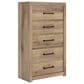 Ashley Brozmont Queen Panel Bed with Dresser Chest and 2 Nightstands, , large