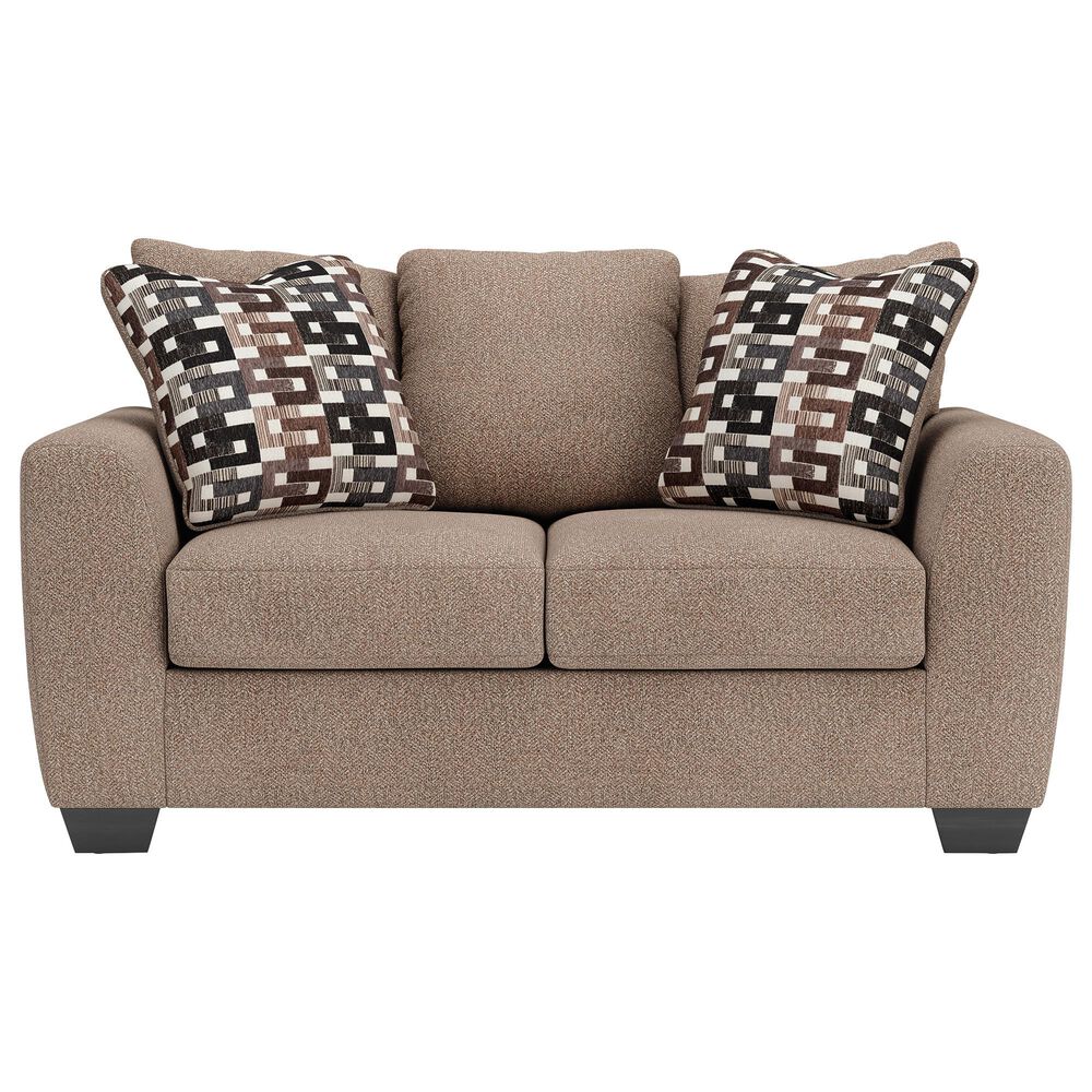 Ashley Triston-Peaks Stationary Loveseat in Suede, , large
