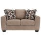 Ashley Triston-Peaks Stationary Loveseat in Suede, , large