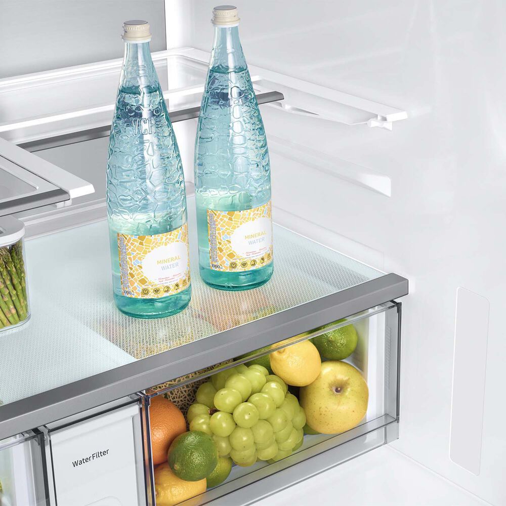 Samsung 28.6 Cu. Ft. Bespoke 4-Door French Door Refrigerator with AI Family Hub+ &amp; AI Vision Inside in Charcoal Glass &amp; Stainless Steel, , large