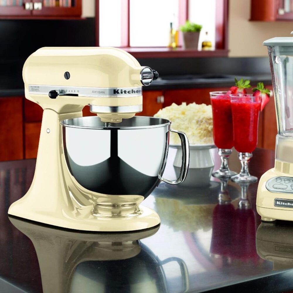 KitchenAid 5 Quart Artisan Stand Mixer in Almond Cream, , large