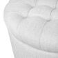 Regency Global Sourcing Knight 28" Round Storage Ottoman in White, , large