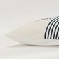 Rizzy Home 14" x 20" Striped Down Filled Lumbar Pillow in Natural and Blue, , large