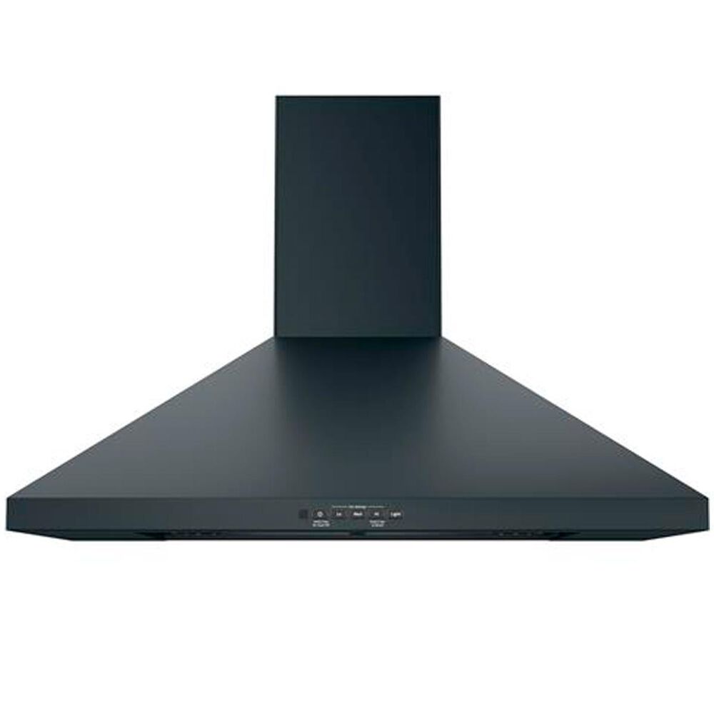 GE Appliances 30" Wall-Mount Pyramid Chimney Hood in Black Stainless Steel, , large