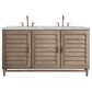 James Martin Vanities Portland 60" Double Bathroom Vanity in Whitewashed Walnut with 3 cm Eternal Jasmine Pearl Silestone Top, Rectangular Sinks and FreePower Wireless Charger, , large