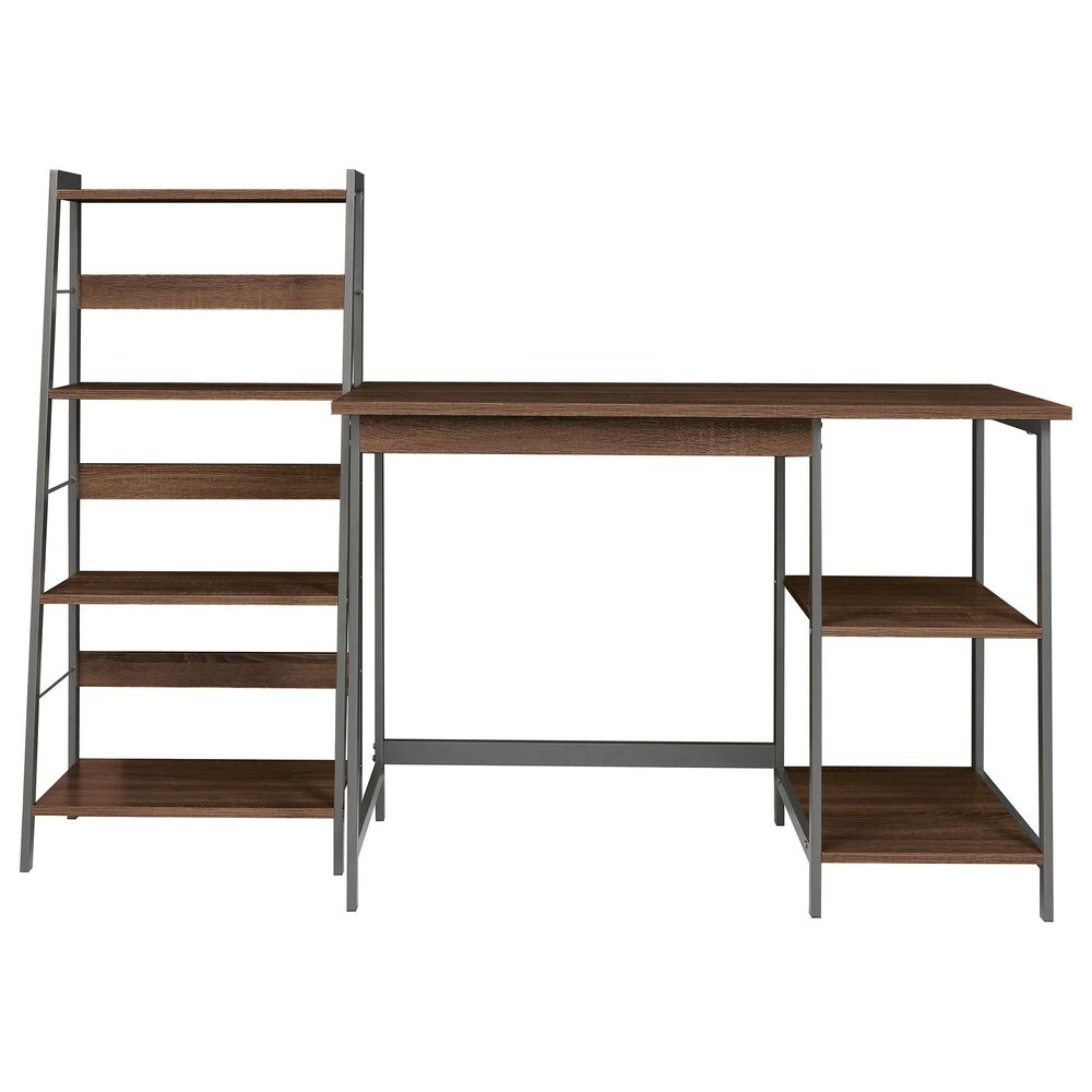 Signature Design by Ashley Soho Home Office Desk and Shelf in Dark Brown, , large