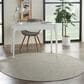 Nourison Positano 6" Round Light Grey Indoor/Outdoor Area Rug, , large