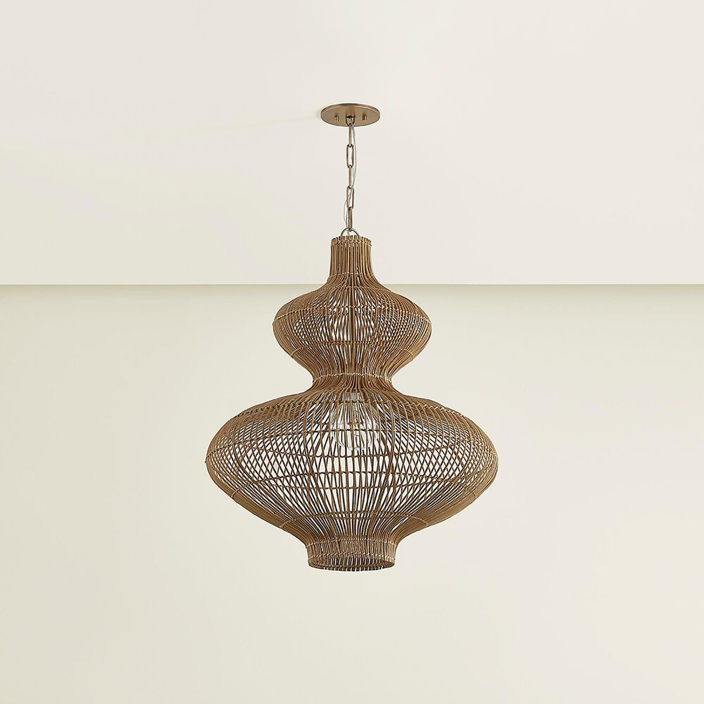 Troy Lighting Irvine 28" 1-Light Pendant in Patina Brass, , large