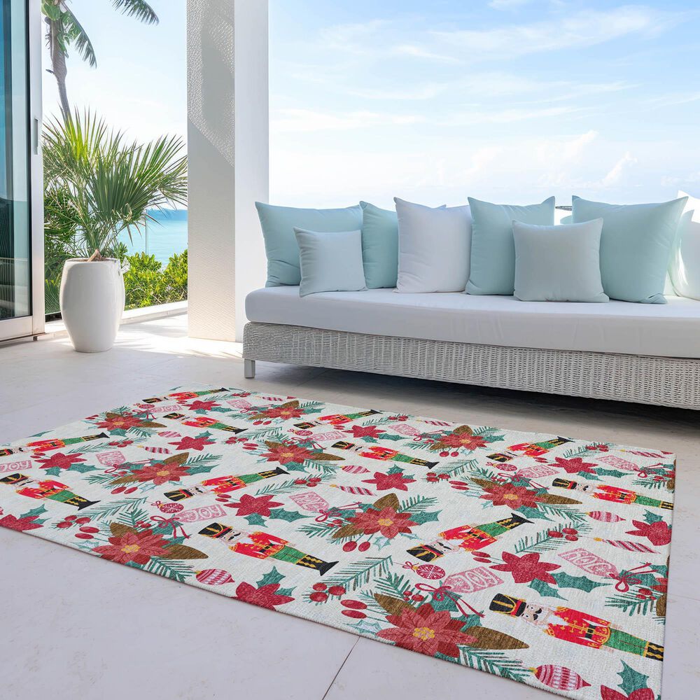 Dalyn Rug Company Wonderland WN30 3&#39; x 5&#39; Ivory Indoor/Outdoor Area Rug, , large