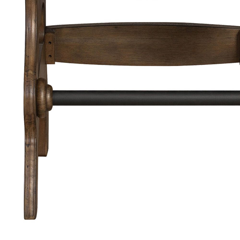Hawthorne Furniture Tavern Spectator Barstool with Black Cushion in Whiskey, , large