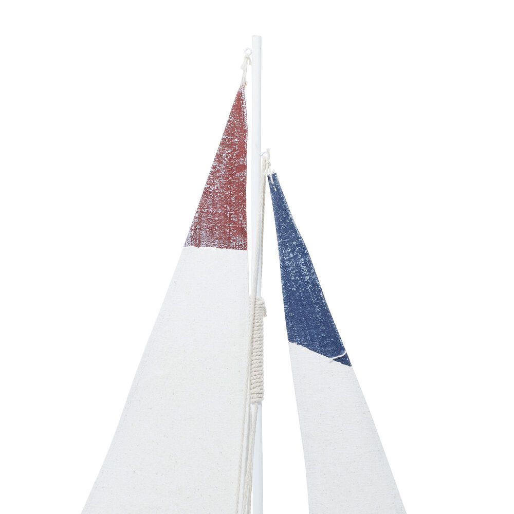 Maple and Jade 22&quot; Coastal Sail Boat Sculpture in Blue and White &#40;Set of 2&#41;, , large